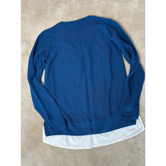 Hilary Radly Crew Neck long Sleeve Sweater With White Layered Hem
Royal Blue M - Picture 6 of 7